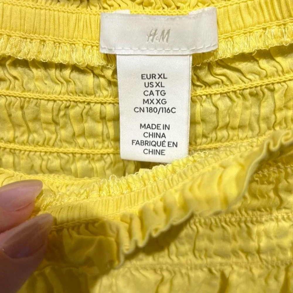H&M Sunny Yellow Off Shoulder Dress - Picture 4 of 4